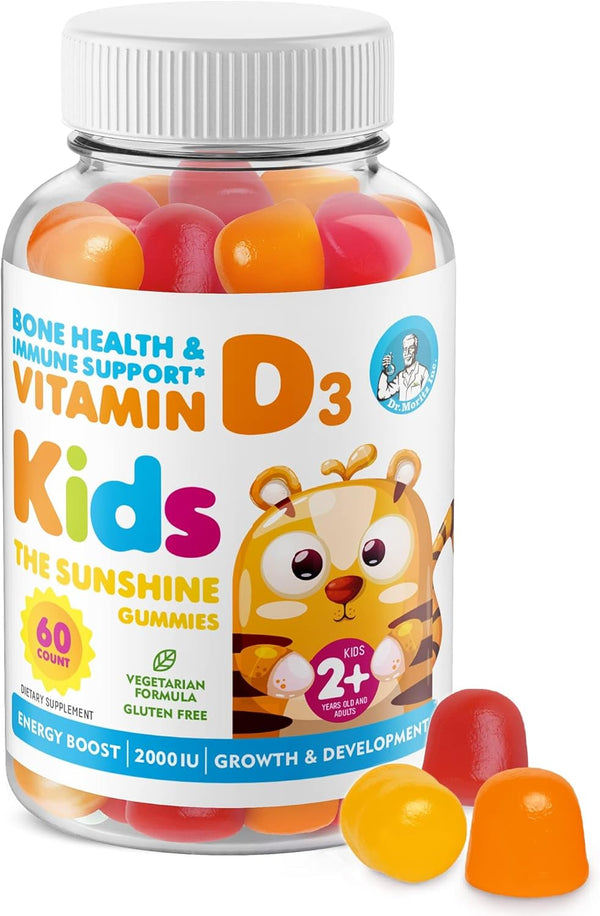 Vitamin D3 Gummies for Kids & Adults 2000 IU - Vegetarian Gelatin-Free Immune Support D3 Gummies, 60 Count