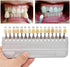 16 Colors Teeth Whitening Shade Guide Porcelain Tooth Bleaching Shade Chart Dental Equipment for Professional or Household Oral Care