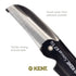 Kent 87T Graphite Handmade Folding Pocket Comb for Men, Fine Tooth Hair Comb for Grooming
