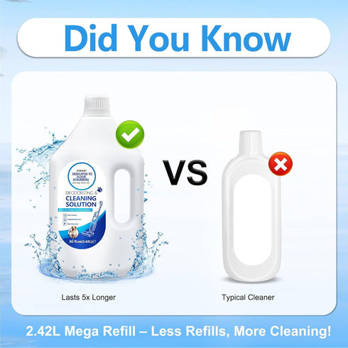 ZORAST 82 Oz S3/S5/S7 3/5 Floor Cleaning Solution, Fl , Deep Cleans for Multiple Hard Floors, Compatible with Tineco