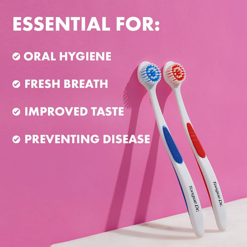 Tongue Brush (8 Pack) - Tongue Scraper for Fresh Breath and Oral Hygiene