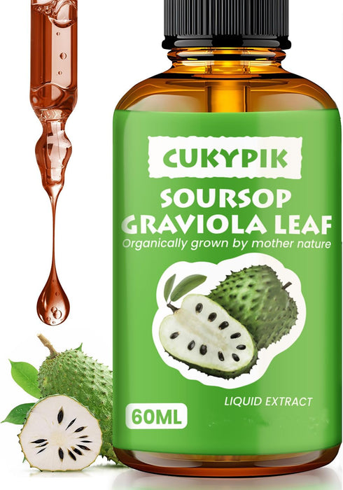 Mineral Supplements Soursop Graviola Leaf Extract Liquid Drop Plus Pure Botanical for Cell Support, 2 Fl Oz