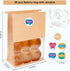 SixWeKit 50 Pack 11" 8.66" 4.33" Packaging Kraft Paper Bread Bags with Clear Window, x x Bakery Sourdough Bags Tin Tie