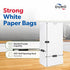 Duro 8# White Paper Lunch Bags, 100 Count - Bulk Disposable SOS Paper Sacks for Takeout/Delivery