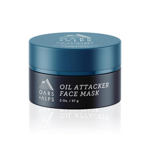 Oars + Alps Oil Attacker Face Mask, 2 Oz Dermatologist Tested Facial Cleanser with Kaolin Clay