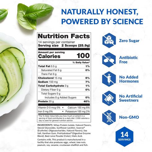 BioTrust Low Carb Lite, 20 Grams Grass-Fed Whey Protein Isolate, 100 Calories, Non-GMO, 14 Servings, Strawberries and
