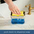 S&T INC. Dish Soap Dispenser and Sponge Holder, 13 Ounces, Metallic Silver - Sponge Included for Kitchen Sink