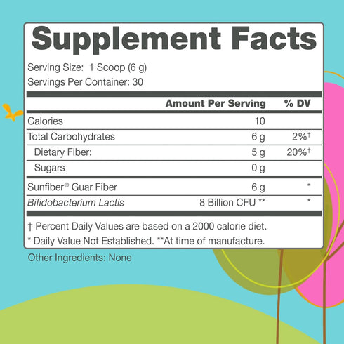 Regular Girl Organic Powder - Prebiotic Fiber Supplement and Probiotics for Women, Low FODMAP, 30 Servings