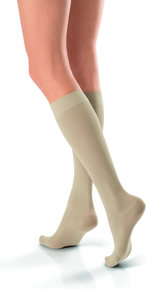 Jobst soSoft Women Brocade Knee Highs, M, 15-20mmHg, Sand
