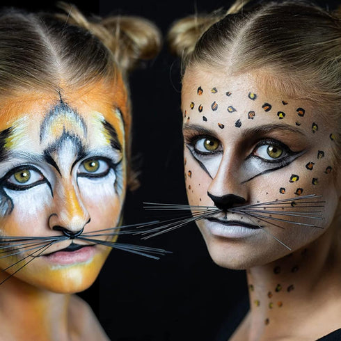 Mehron Makeup Premium Character Kits for Halloween & Cosplay, Complete Makeup Kit, Feline/Cat