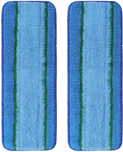 Upgraded Replacement Microfiber Mop Pads for Rubbermaid Commercial 18 Inch Mop, Reusable Wet & Dry Cleaning Flat Mop