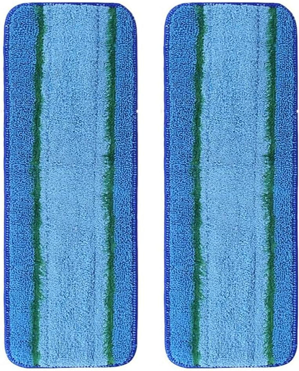 Upgraded Replacement Microfiber Mop Pads for Rubbermaid Commercial 18 Inch Mop, Reusable Wet & Dry Cleaning Flat Mop