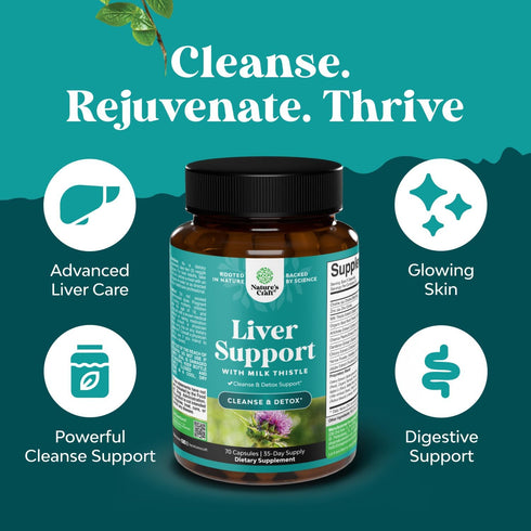 Immune 70 Count Liver Cleanse Detox & Repair - Milk Thistle Supplement for Digestion & Health - Ginger Root, Choline