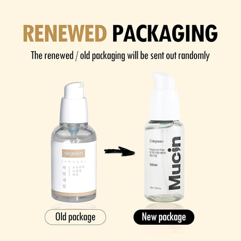 VEGREEN Nature Mucin Face Serum with Wild Yam, Hydrating & Barrier Repair Moisturizer for All Skin Types,
