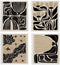 LARTSFRO Swedish Dishcloths for Kitchen, Floral Boho Botanical Swedish DishCloths, Papaya Reusable Paper