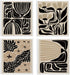 LARTSFRO Swedish Dishcloths for Kitchen, Floral Boho Botanical Swedish DishCloths, Papaya Reusable Paper