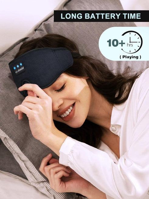 LC-dolida Sleep Headphones, 3D Bluetooth Wireless Music Eye Mask, Ultra-Thin Stereo Speakers for Sleeping