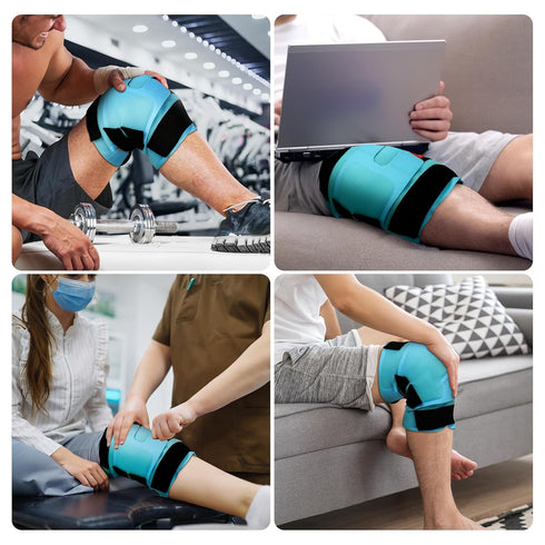 Comfytemp Extra Large Knee Ice Pack Wrap, FSA HSA Eligible, Reusable Gel Cold Compression Brace Sleeve for Pain Relief