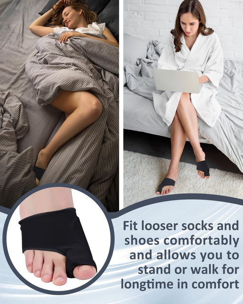 2 Pcs Bunion Corrector for Women Men, Breathable Bunion Correction Socks with Built-in Gel Pad