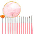 Nail Art Tool Set, 15 PCS Brushes, Resin Painting Palette, Detail Brush, Nail Dotting Pen for DIY Manicure (Pink)