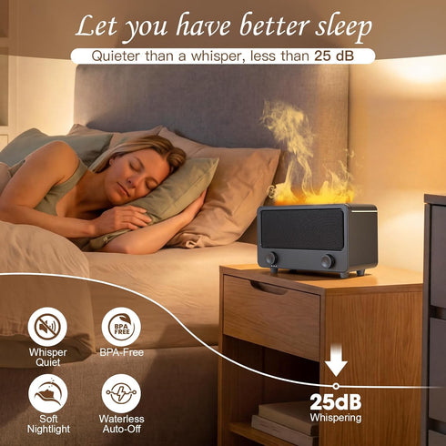TYJONX Flame Diffuser for Home,Colorful Fireplace Aroma Diffuser for Bedroom,Fireplace Diffuser with Remote