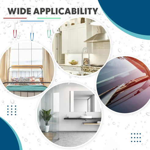 12 Pcs Squeegee for Shower Glass Door, 9.8'' Small Shower Squeegee Bulk with Hanging Hole for Bathroom and Car Cleaning