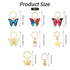 Qianyu 20 Pcs Gold Butterfly Hair Clips Spring Hair Jewelry Dreadlock Accessories Beautiful Colorful Butterflies Metal Pendant Charms No Slip Braid Clips Gifts for Women and Teens Girls