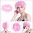 ROYBENS 4PCS Satin Bonnets for Women, Silk Sleep Cap for Curly Hair and Braids