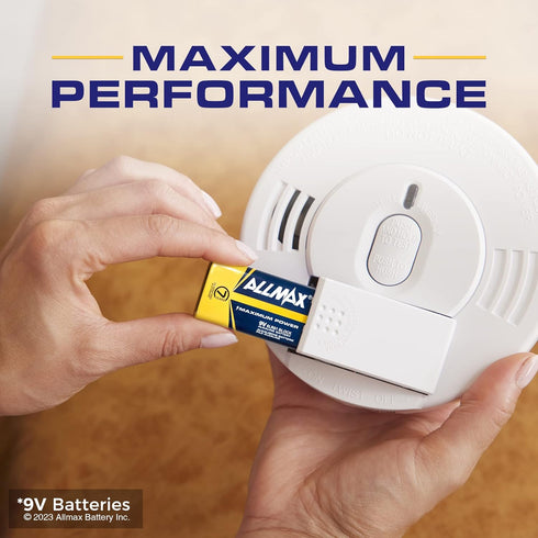 Allmax 9V Maximum Power Alkaline Batteries, 4 Count – Ultra Long-Lasting