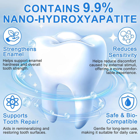 PULLING OIL 9.9% Hydroxyapatite Toothpaste, Nano Hydroxyapatite Toothpaste Protects Enamel and Strengthens Teeth