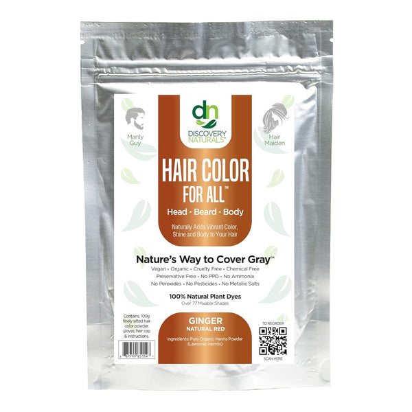 Red Henna Hair Color Kit | 100% All Natural Hair & Beard Dye Powder (Ginger Natural Red)