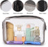 Tbestmax 10 Pack Clear Cosmetic Bags, Portable Waterproof Travel Toiletry Bags Organizer