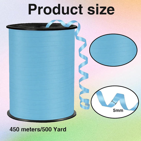 SXDMHYB Ribbon500 Yard1/5" Crimped Curling for Crafts,Gift Wrapping, Balloon String, Baby Shower, Parties & Festivals