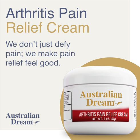 Australian Dream Arthritis Pain Relief Cream - Non-Greasy, Soothing, Powerful Topical Relief for Muscle Aches, 2 oz