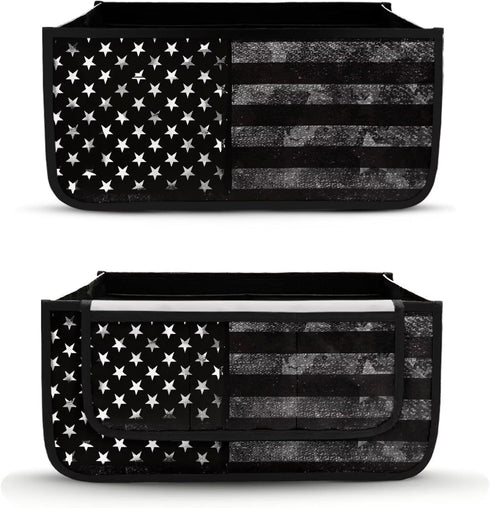Hechitok American Flag Walker Bag, Handy Rollator Basket Water Cup Holder, Walker Accessories Storage Bag for Folding