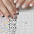 6 Sheets Flower Nail Art Stickers, 3D Self-Adhesive Black White Colorful Flowers Design for Manicure DIY Supplies