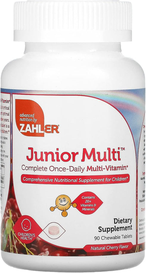 Zahler Kids Multivitamin Chewable Vitamin Tablet, 90 Count, Complete One Daily Kids Vitamins Supplement, Contains 20+