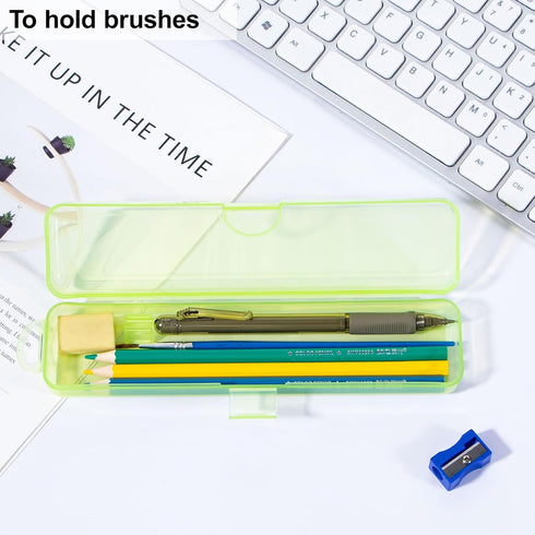 Toothbrush Case, 2 Packs, Transparent Green Travel Case, Portable Toothbrush Holder for Traveling