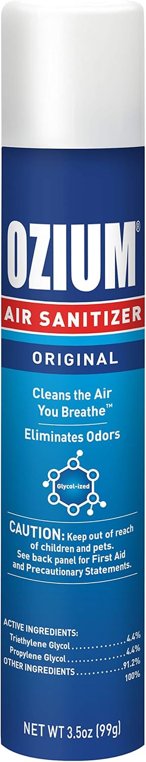 Ozium 3.5 Oz. Air Sanitizer & Odor Eliminator for Homes, Cars, Offices and More, Original Scent, 4 Pack
