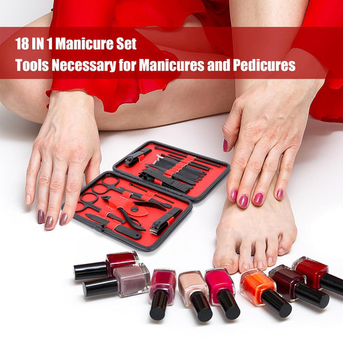 Manicure Set, Stainless Steel Nail Care Set, Professional Ingrown Toenail Clipper Grooming Tool Kit