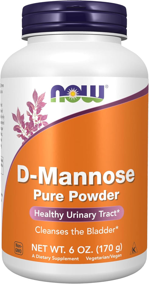 NOW Supplements D-Mannose Powder - Non-GMO Project Verified, Healthy Urinary Tract, 6-Ounce