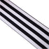 2.5 Inch Wide Wired Gift Wrapping Ribbon, 10 Yards, Black White Stripe for Crafts, Christmas Tree Decor