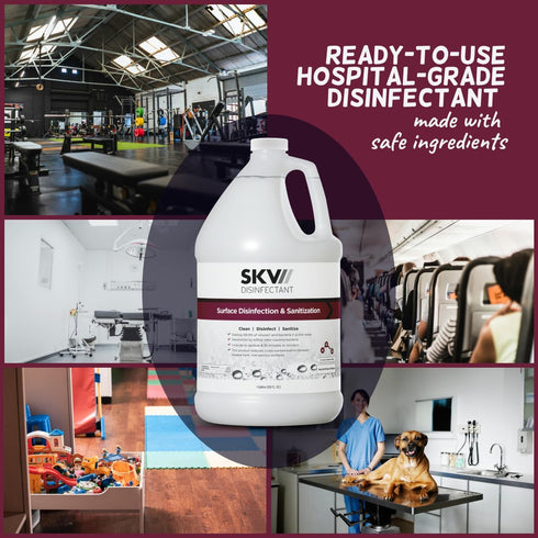 SKV Surface Disinfection and Sanitization, 1 Gallon, Destroys 99.9% of Viruses and Bacteria