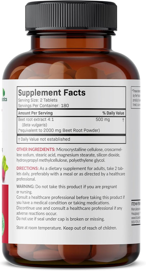 Futurebiotics Beet Root Extra Strength, Non-GMO, 360 Vegetarian Tablets Equivalent to 2000mg