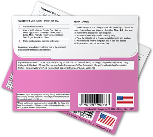 PatchAid Collagen Plus Topical Patch, 30-Day Supply