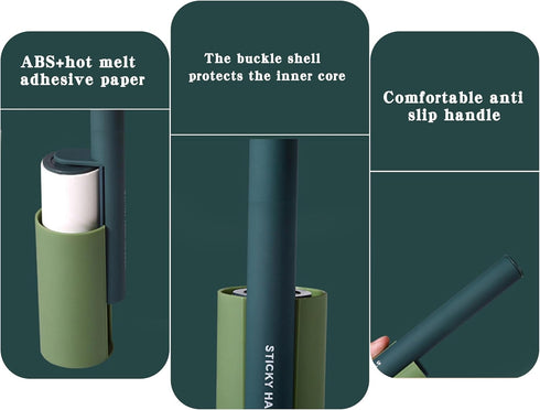 YOUNEEDFUL Adhesive Plush Roller, Reusable Plush Remover, Suitable for Clothes, pet Hair, Furniture, Carpets, car Seats
