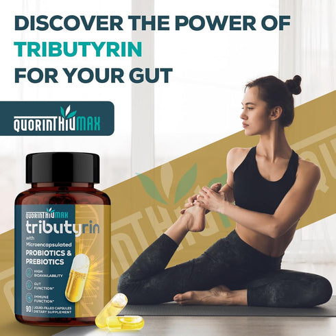 Quorinthiumax Immune 800mg 90 Tributyrin Supplement for Gut & | High Bioavailability with Microencapsulated Probiotics