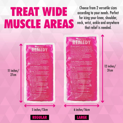 2 Pack Reusable Ice Packs for Injuries, Soothing Flexible Gel Ice Packs for Pain Relief, Hot Water Bottles Alternative