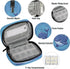 Honeybaby Cute Blue Whale Pill Case Bag Portable Weekly Pill Organizer Travel Pill Organizer Case Bag with Zipper