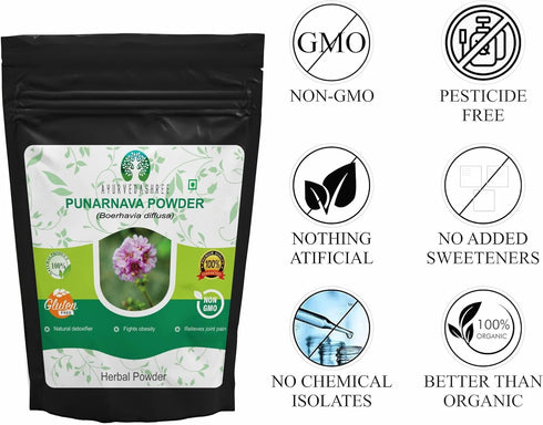 Punarnava Powder 100 Gm I Boerhavia diffusa I Supports Weight Management, Kidney, Liver and More I Non GMO I Vegan I Gluten Free